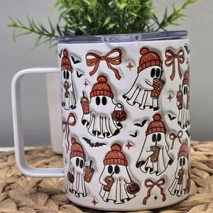Ghost Patterned Stainless Steel Mug